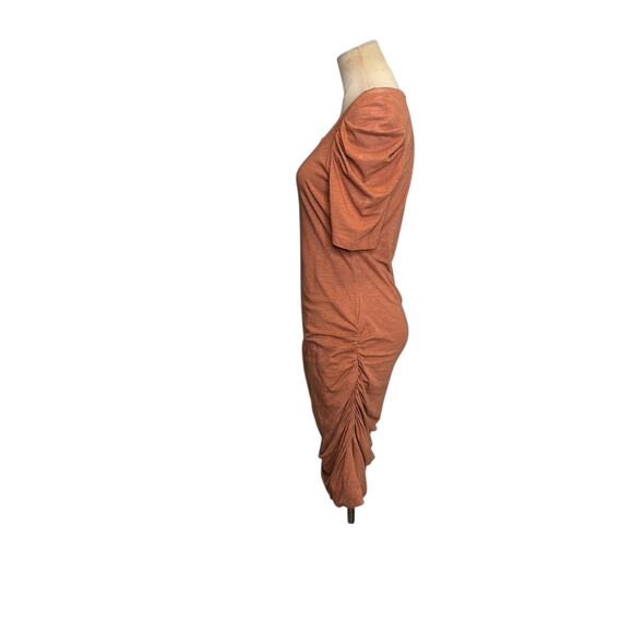 Sundry Brown Puff Short Sleeves Ruched Mini Dress Size 2 - Picture 16 of 16